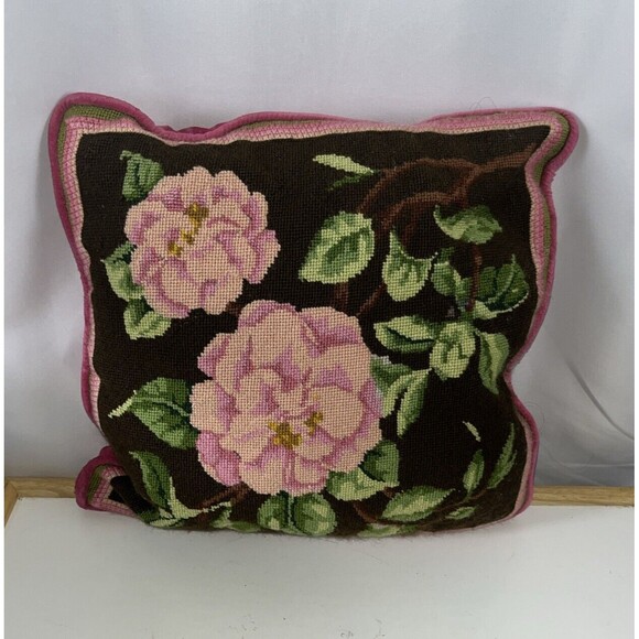 Unbranded Other - Vintage Floral Retro Nailponted Decorative Pillow 14x14 Unbranded Multicolor Zip
